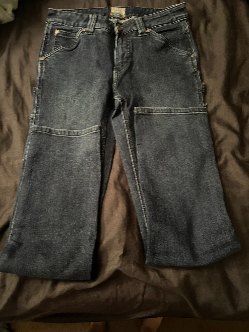 Womans Dark Blue Carpenter Jeans - Straight Fit